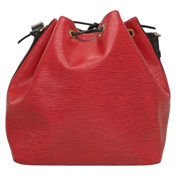 LOUIS VUITTON Epi Petit Noe Shoulder Bag Bicolor Black Red M44017 Auth BA2220 - Picture 2 of 16